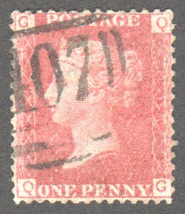 Great Britain Scott 33 Used Plate 118 - QG - Click Image to Close